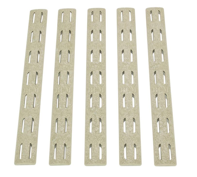 BCM | KeyMod Rail Panel Kit | Polymer | 5 Pack | FDE (Tan)