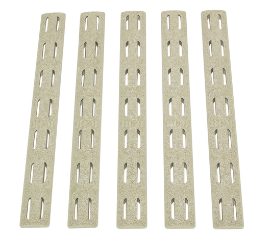 BCM | KeyMod Rail Panel Kit | Polymer | 5 Pack | FDE (Tan)