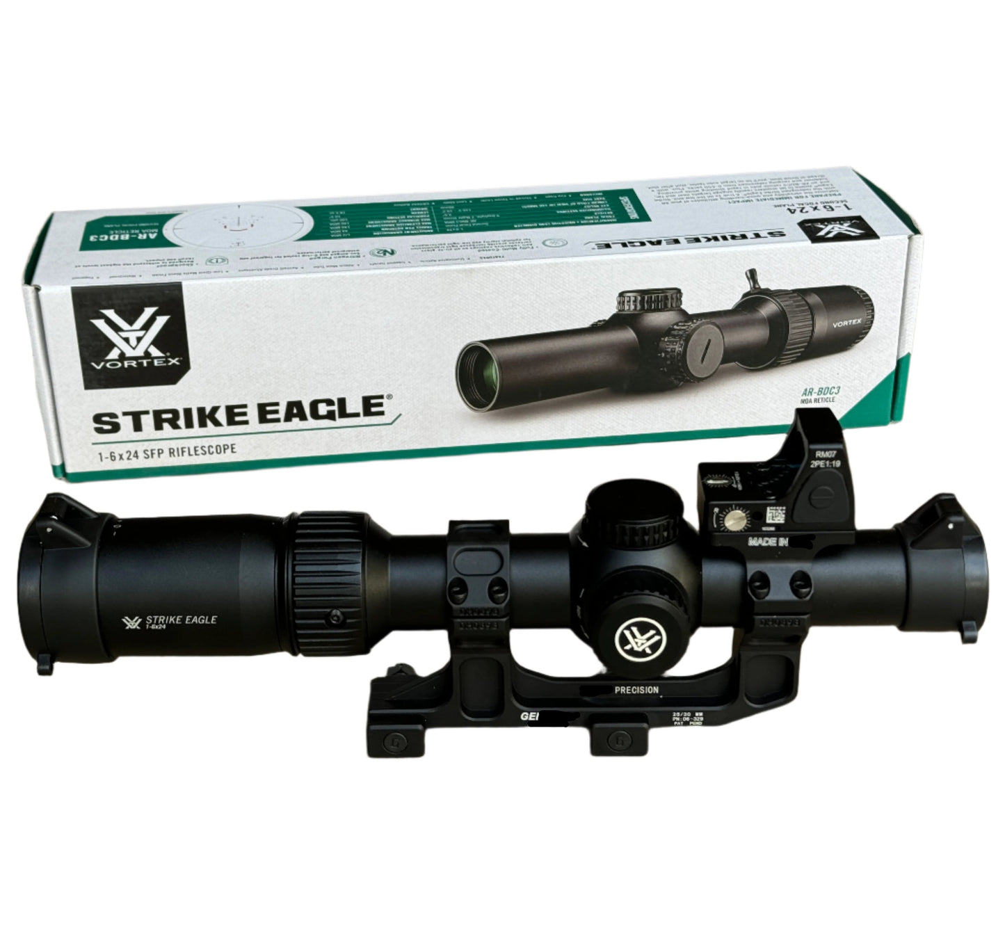 Vortex Strike Eagle 1-6 SFP LPVO with Mount and Piggyback Red Dot | Factory Refurbished