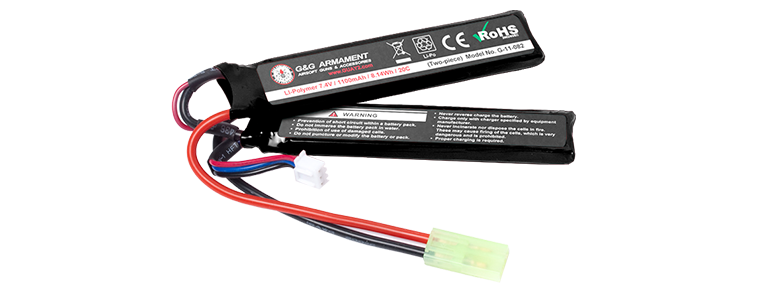 G&G 7.4v 1100mAh 20C Lipo Battery