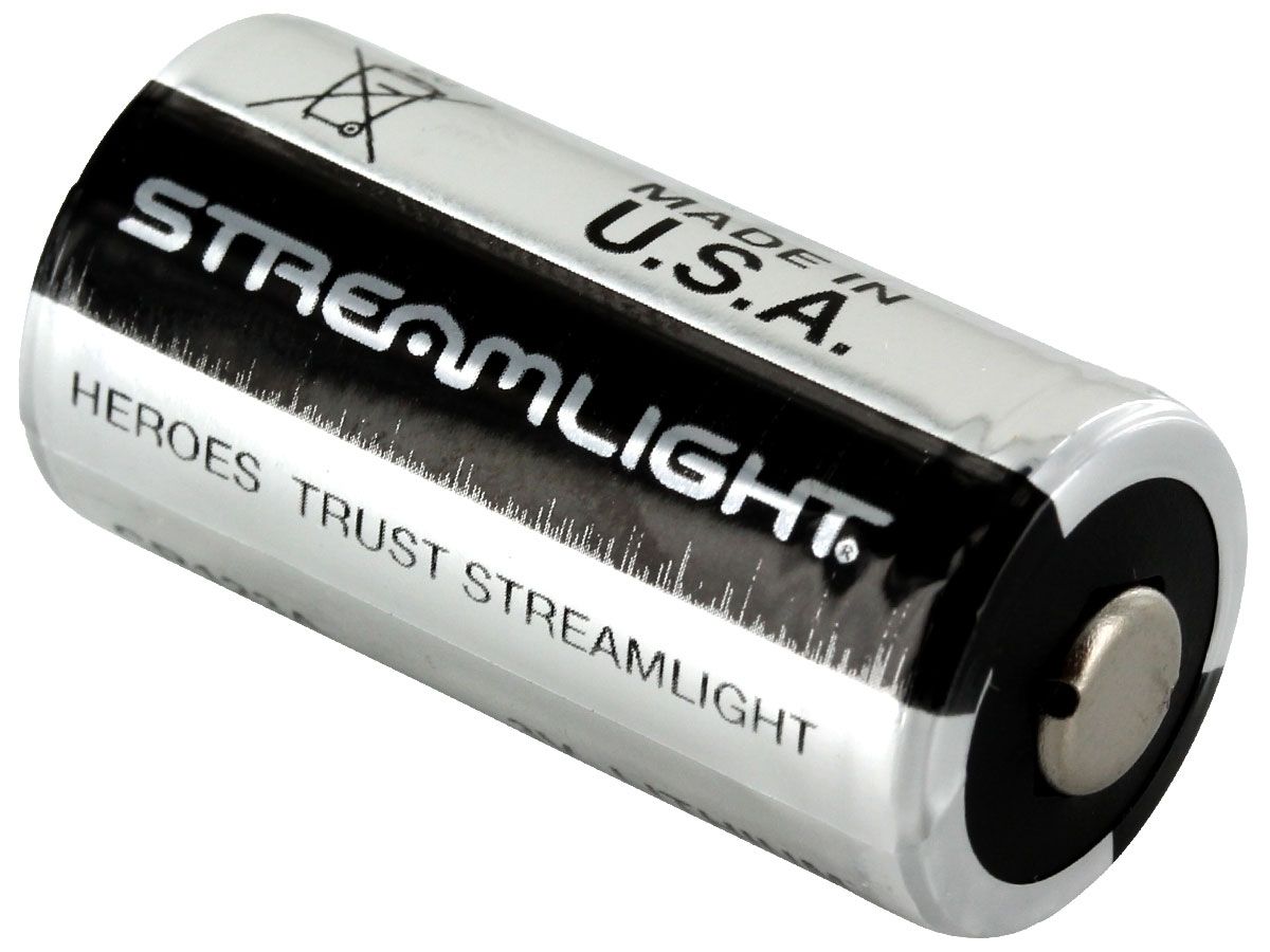 Streamlight CR123A 1400mAh 3V Lithium Primary (LiMnO2) Button Top Photo/Flashlight Battery - 1 Pack